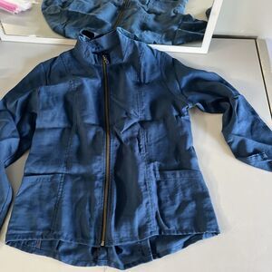 Fridaze Linen Jacket Women’s Size Small Zip Close With Pockets